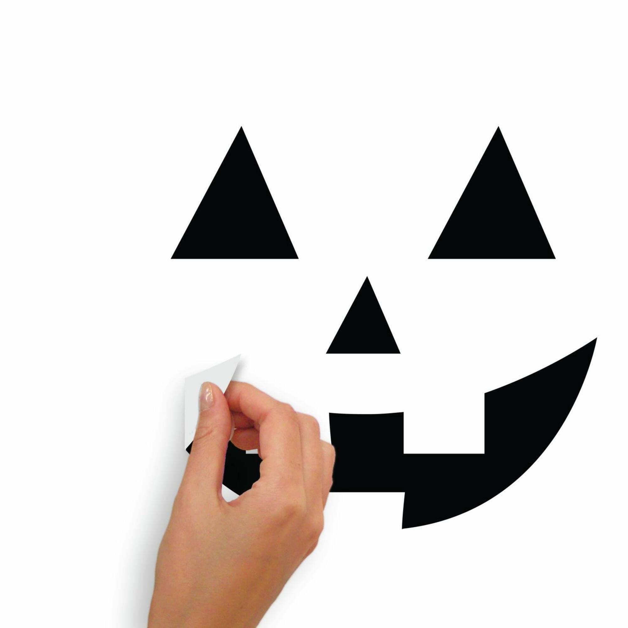 RoomMates Halloween Pumpkin Faces Glow in the Dark Peel & Stick Decals